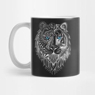 Geometric Tiger (Black) Mug